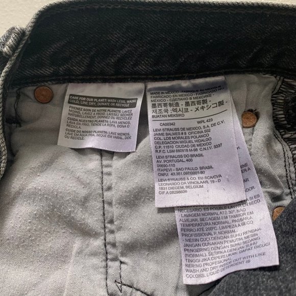 Levi's 501 High Waist Cutoff Raw Frayed Hem Denim Jean Shorts Size 26 Black - Picture 9 of 13